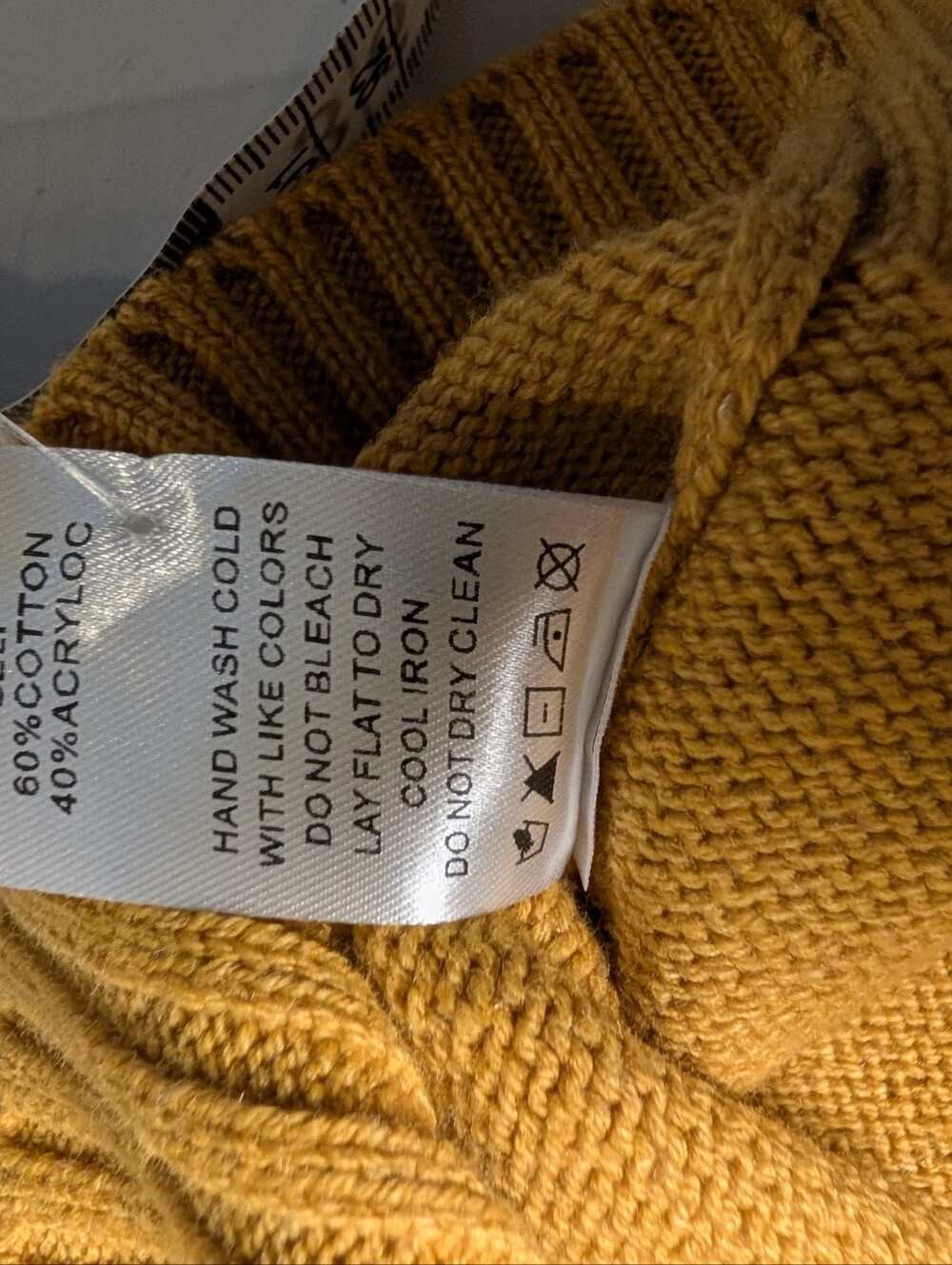 Camellia Mustard Yellow Embroidered Nature Button Front Cardigan L A-322 - Picture 10 of 12